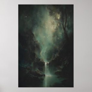 Bosque Encantado Arte Imprimible de Cascada Soñado