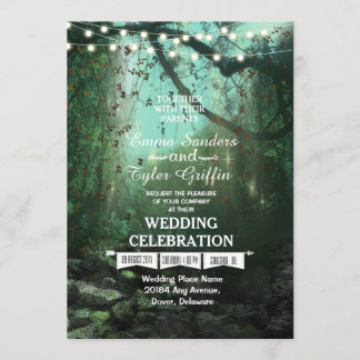 Bosque encantado enciende invitación a matrimonio