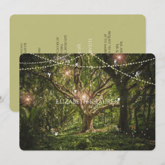 Bosque encantado, hadas, invitación a la boda
