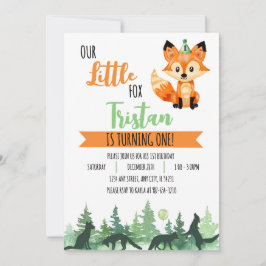 Bosque encantado: Pequeña Invitación de cumpleaños