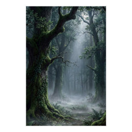 Bosque Encantado | Póster de Fantasía del Bosque N