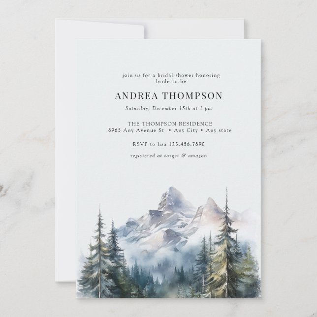 Bosque Invernal | Invitaciones Forestales (Anverso)