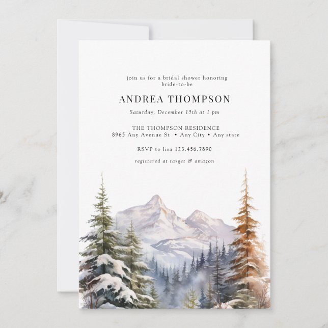 Bosque Invernal | Invitaciones Forestales (Anverso)