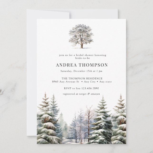 Bosque Invernal | Invitaciones Forestales (Anverso)