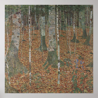 Bosque Klimt Birch - Arte paisajístico de otoño