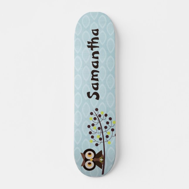 Bosque Lechuza Woodland Hoot Skateboard (Anverso )