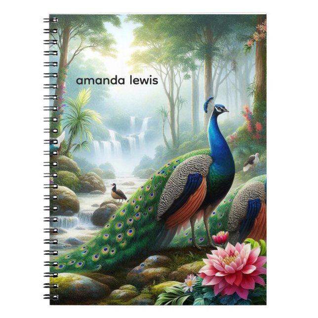 Bosque Lluvioso Hermoso con Cuaderno Personalizado (Frente)
