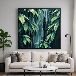 Bosque lluvioso - Tranquilo arte estilo Ilustracio