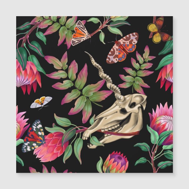 Bosque Mágico Unicornio Patrón Oscuro. (Anverso)