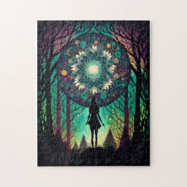 Bosque Mandala Psicodélico Rompecabezas | Arte Boh