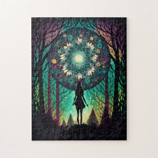 Bosque Mandala Psicodélico Rompecabezas | Arte Boh