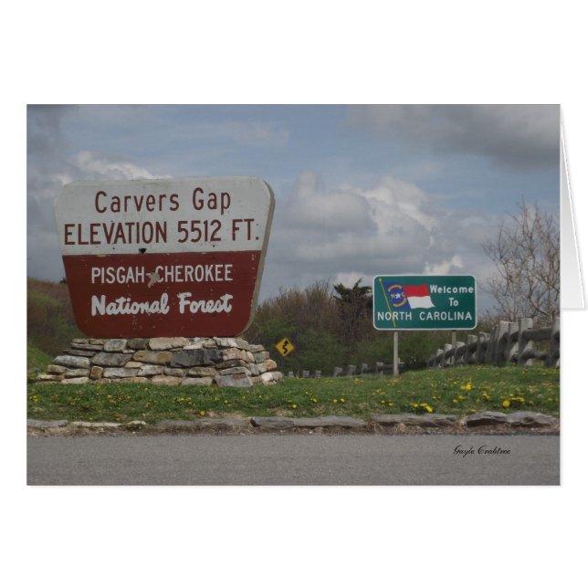 Bosque nacional de Carvers Gap Pisgah-Cherokee (Anverso (Horizontal))