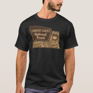 bosque nacional de los lagos de los dedos camiseta