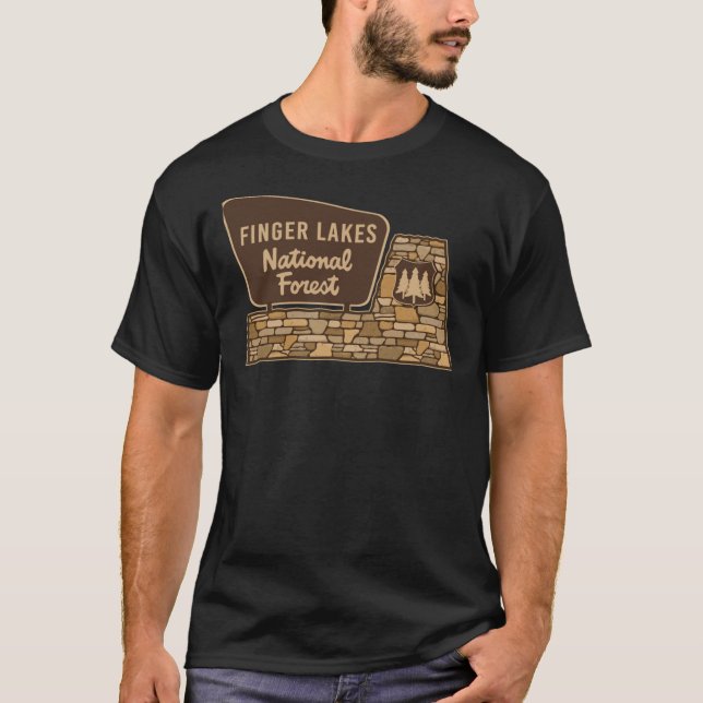 bosque nacional de los lagos de los dedos camiseta (Anverso)