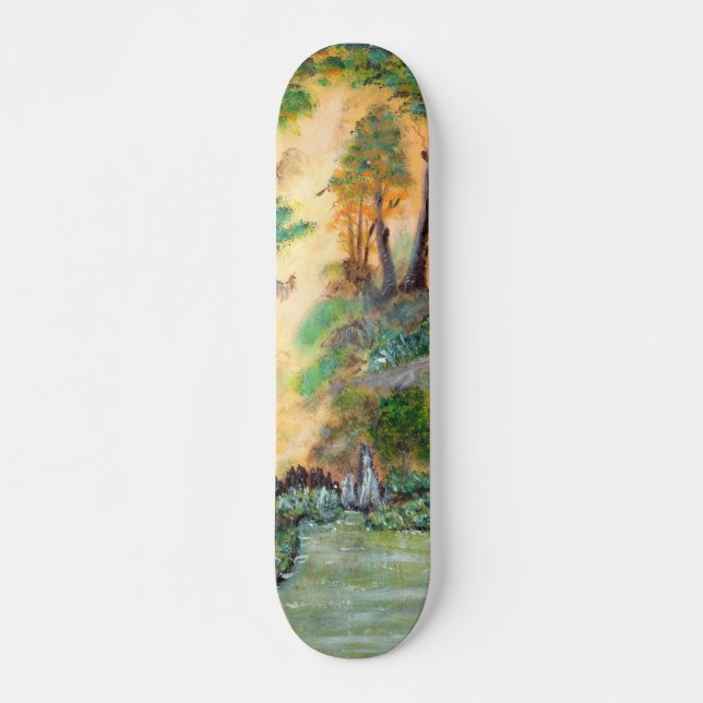 Bosque _Naranja de SKATEBOARD ARTÍSTICO (Anverso )