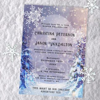 Bosque Nevado | Invitación de Boda de Invierno