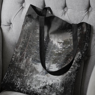 Bosque oscuro   Bolsa De Tote Snowy Forest