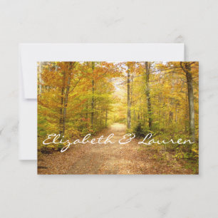 Bosque otoñal, boda otoño, Personalizado RSVP