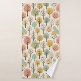 Bosque otoñal Pastel de patrón de árbol de caída m