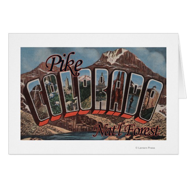 Bosque Pike Nat'l, Colorado - Escena de letras gra (Anverso (Horizontal))