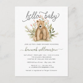 Bosque primaveral | Invitación para baby shower