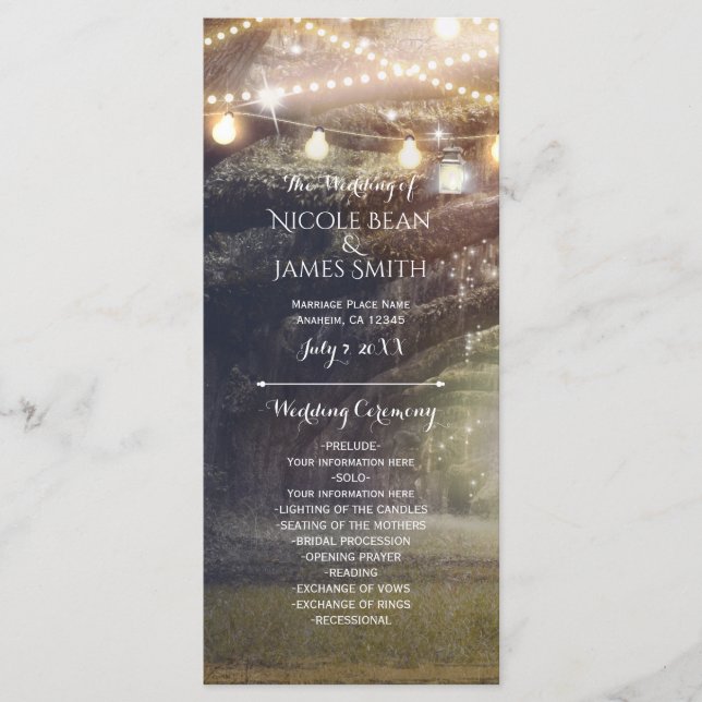 Bosque Rústico Bosque Encantado y Programa de Luce (Anverso)