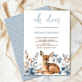 Bosque rústico Oh ciervo linda invitación a la duc