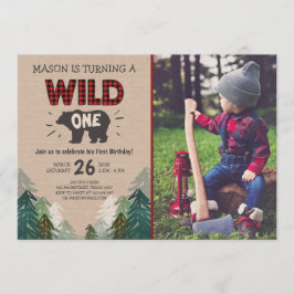 Bosque silvestre uno para la invitación al cumplea