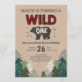 Bosque silvestre uno para la invitación al cumplea