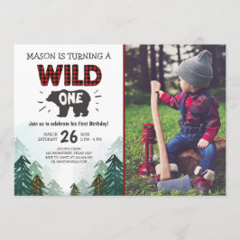 Bosque silvestre uno para la invitación al cumplea