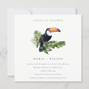 Bosque tropical tropical Toucan Couples Invitación