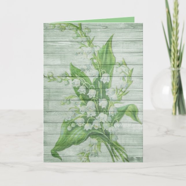 bosque verde florece la tarjeta de felicitación (Anverso)