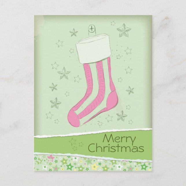 bosquejado almacenando navidad rosado (Anverso)