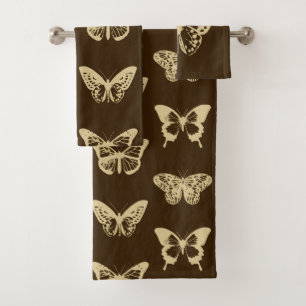 Bosquejo de la mariposa, beige en marrón