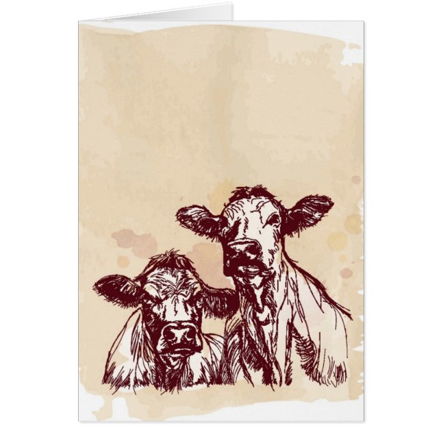 Bosquejo del drenaje de la mano de dos vacas y (Frente)