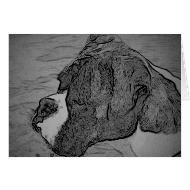 Bosquejo del perro del boxeador (Anverso (Horizontal))