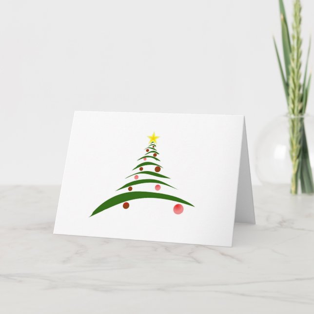 Bosquejo minimalista del árbol de navidad (Anverso)