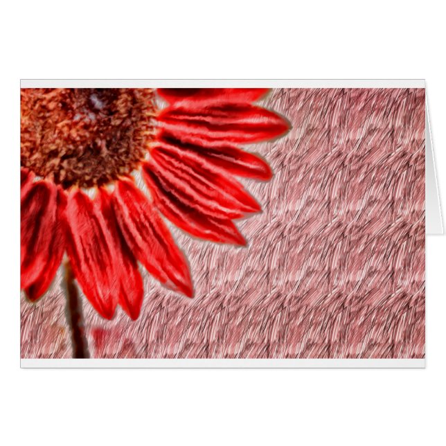 Bosquejo rojo del girasol (Anverso (Horizontal))