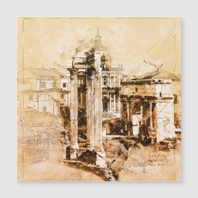 Bosquejo romano del foro (Anverso)