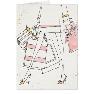 Bosquejo rosado moderno salvaje de la moda de