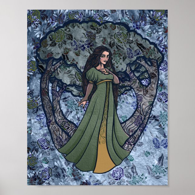 Bosques de la Diosa Azul Arte Pagano Diosas de la  (Frente)