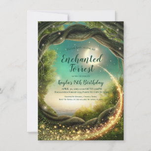 Bosques encantados, invitaciones Purpurinas