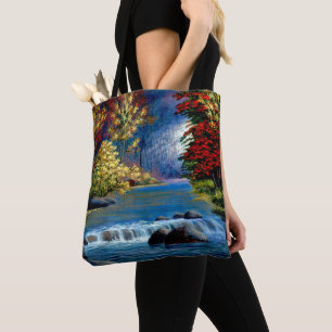 Bosques misteriosos pintados y la bolsa de río Tot