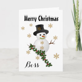 Boss - Felices Navidad - muñeco de nieve/acebo