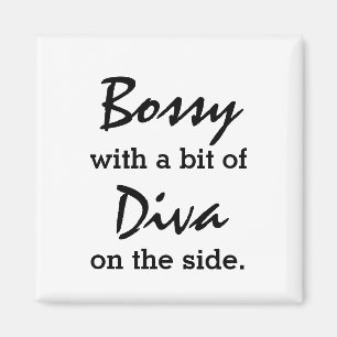 Bossy con un imán moderno de moda Diva