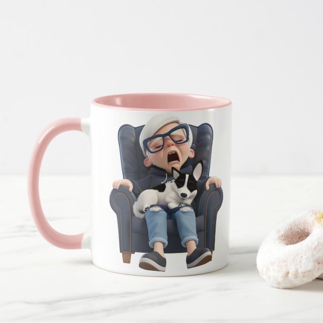 ¡Bostezo por café! Taza de café (Con donut)