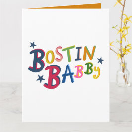 BOSTIN BABBY Black Country Words Tarjeta de Recién