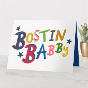 BOSTIN BABBY Black Country Words Tarjeta de Recién