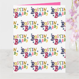 BOSTIN BABBY Black Country Words Tarjeta de Recién