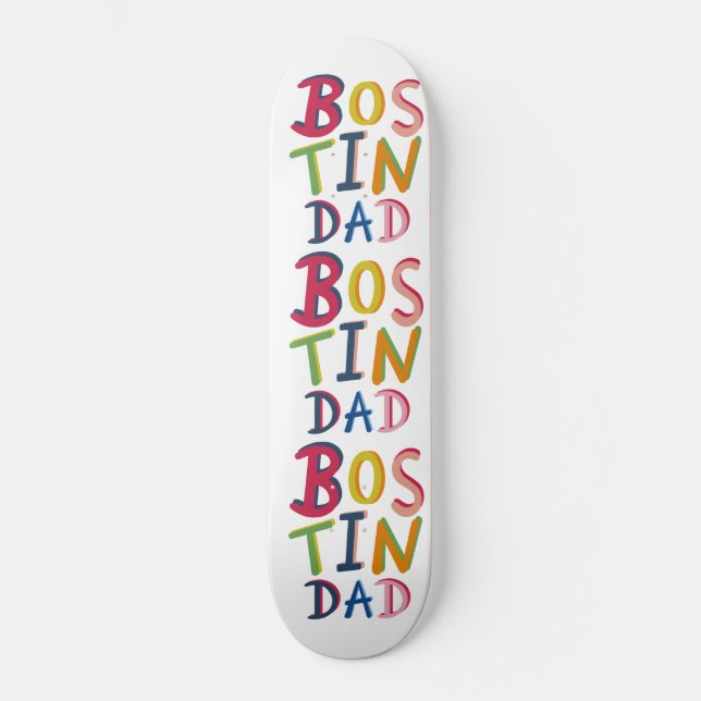 Bostin Dad Black Country Words Skateboard (Anverso)
